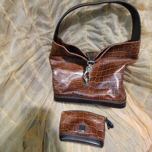 Dooney and Bourke Croco Embossed Leather Bag